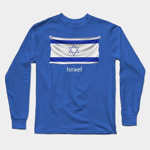 Israel Flag Long Sleeve T-Shirt by fistfulofwisdom